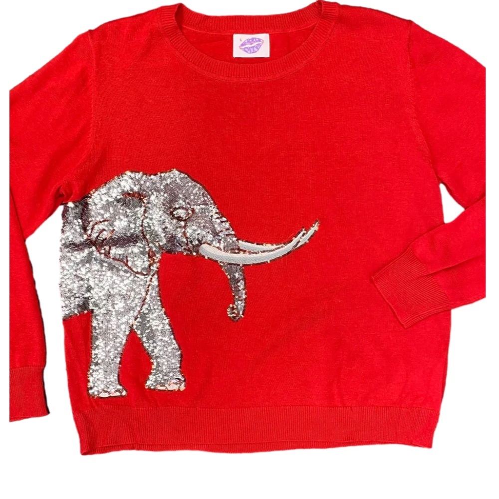 Sparkle City Wrap Around Elephant Sweater